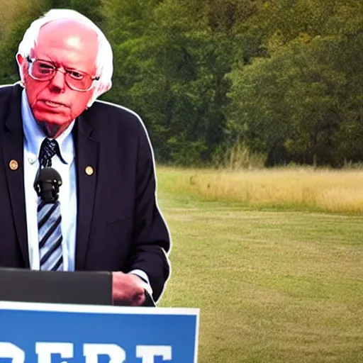 Image similar to bernie sanders slenderman