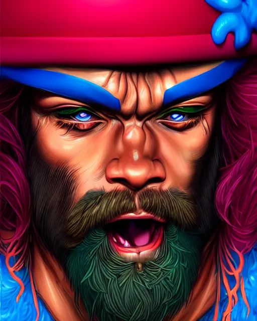 Prompt: digital art, fantasy portrait of randy macho man savage, crying big tears, by james jean, by ross tran, ultra detailed, character design, concept art, trending on artstation,