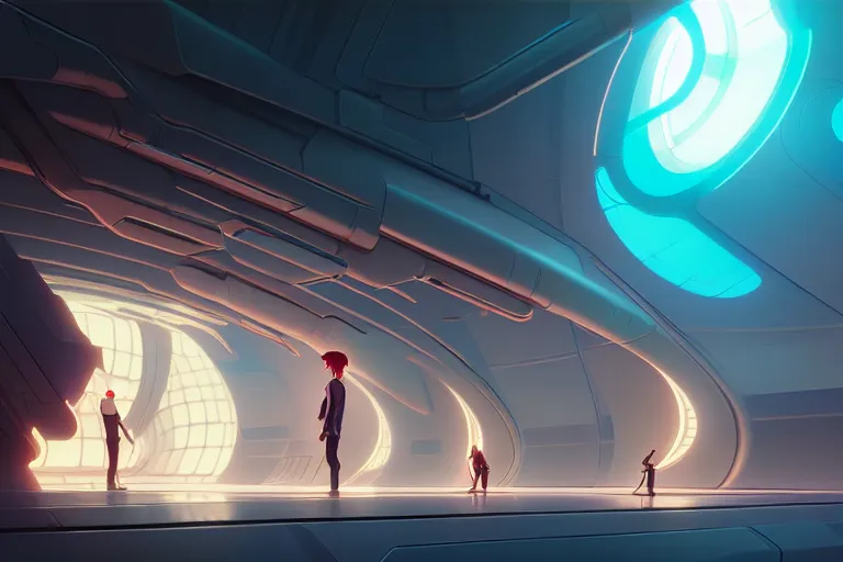 Prompt: a futuristic lab, vector behance hd jesper ejsing, rhads, makoto shinkai, lois van baarle, ilya kuvshinov, rossdraws, hd, 3 2 k, ilya kuvshinov, gustav klimt