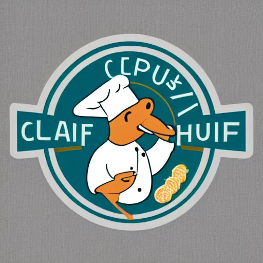 Image similar to chef platypus, logo style