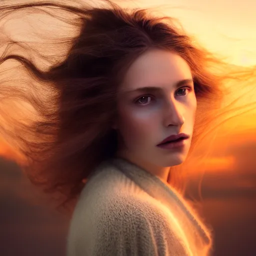 Image similar to photographic portrait of a stunningly beautiful female alchemist with spells in soft dreamy light at sunset, contemporary fashion shoot, by edward robert hughes, annie leibovitz and steve mccurry, david lazar, jimmy nelsson, breathtaking, 8 k resolution, extremely detailed, establishing shot, artistic, hyperrealistic, perfect face, octane render