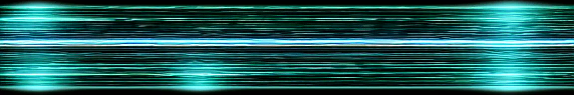 Prompt: abstract art representing signal waves trending up, glowing blue and green neon streaks interwinding on a deep black background