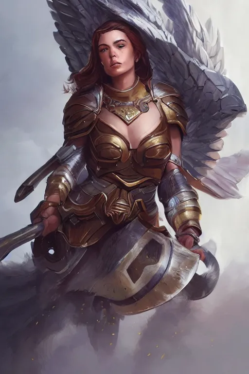 Image similar to amazon valkyrie athena, d & d, fantasy, portrait, highly detailed, headshot, digital painting, trending on artstation, concept art, sharp focus, illustration, art by artgerm and greg rutkowski and magali villeneuve