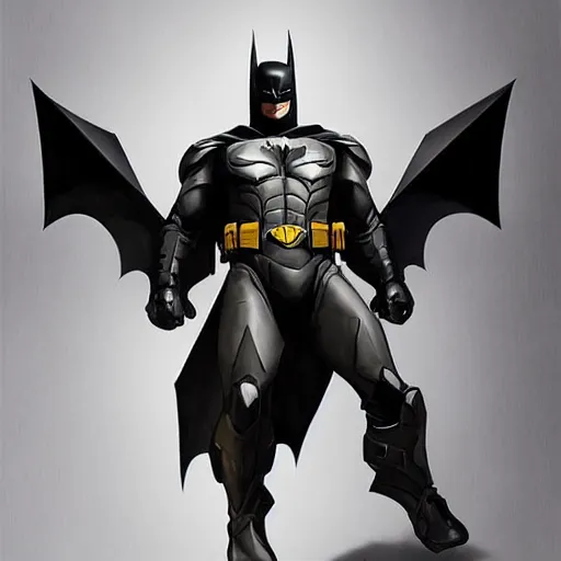 Image similar to greg manchess portrait painting of fully armored bruce wayne aka batman as overwatch character, medium shot, asymmetrical, profile picture, organic painting, sunny day, matte painting, bold shapes, hard edges, street art, trending on artstation, by huang guangjian and gil elvgren and sachin teng