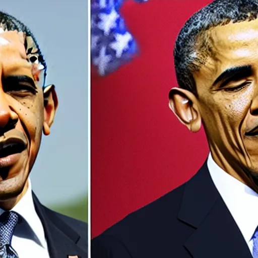 Prompt: President Obama as Giga-Chad, Photo credit: AP