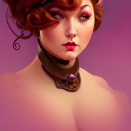 Prompt: curvy woman with a bundt cake face bundt cake face bundt face cake, digital art, cinematic, concept art, 8k, painting, imaginefx, cgsociety, art nouveau, Alphonse Mucha, trending on artstation, medium shot, head shot