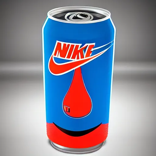 Prompt: Nike themed Pepsi soda can