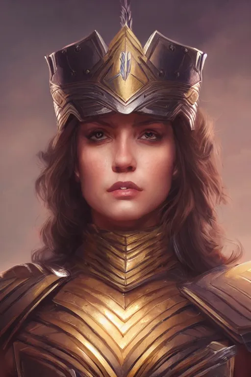 Image similar to amazon valkyrie athena, d & d, fantasy, portrait, highly detailed, headshot, digital painting, trending on artstation, concept art, sharp focus, illustration, art by artgerm and greg rutkowski and magali villeneuve