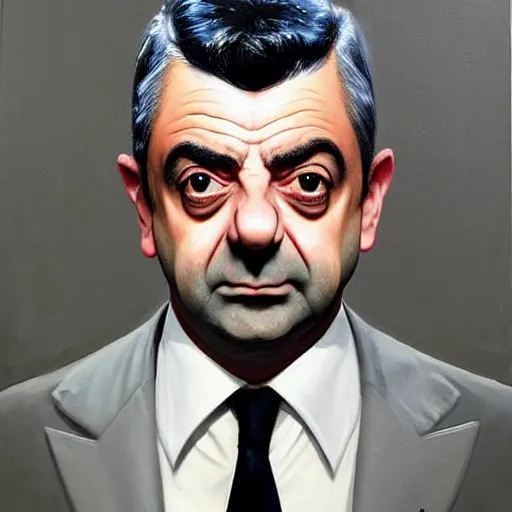 Image similar to hyperrealistic mixed media high resolution painting of (Rowan Atkinson) disguised as !!Batman!!, stunning 3d render inspired art by Jamie Salmon and István Sándorfi and Greg Rutkowski, perfect facial symmetry, dim volumetric lighting, 8k octane beautifully detailed render, full body shot, post-processing, extremely hyper-detailed, intricate, epic composition, highly detailed attributes, highly detailed atmosphere, cinematic lighting, masterpiece, trending on artstation, very very detailed, masterpiece, stunning, flawless completion, lifelike texture, perfection,