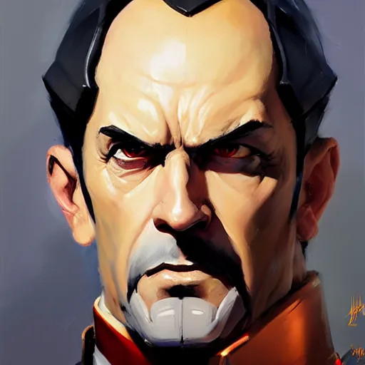 Image similar to greg manchess portrait painting of the count graf zahl as overwatch character, medium shot, asymmetrical, profile picture, organic painting, sunny day, matte painting, bold shapes, hard edges, street art, trending on artstation, by huang guangjian and gil elvgren and sachin teng