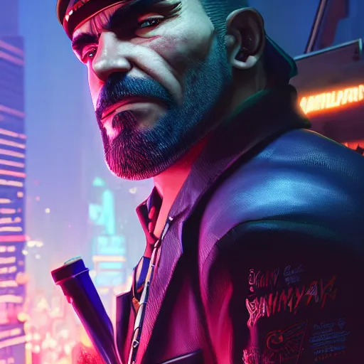 Prompt: portrait of Johnny silver hand from cyberpunk 2077, cyberpunk city landscape, night time, ambient lighting, 4k, anime key visual, lois van baarle, ilya kuvshinov, rossdraws, artstation