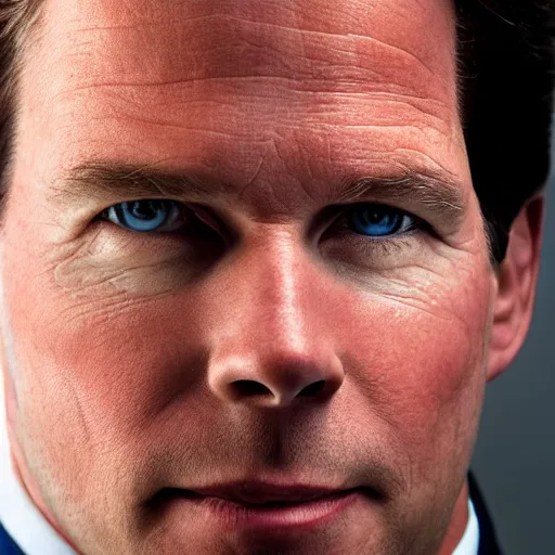 Image similar to closeup portrait of mark rutte dutch prime minister, natural light, sharp, detailed face, magazine, press, photo, steve mccurry, david lazar, canon, nikon, focus