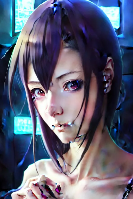 Prompt: ”ultra realistic, Half-body-Portrait of a beautiful Female anime character, modern, cyberpunk intricate, elegant, super highly detailed, professional digital painting, artstation, concept art, smooth, sharp focus, no blur, no dof, extreme illustration, 8k resolution, beautiful, cinematic, art by artgerm and greg rutkowski and alphonse mucha and eiichiro oda”