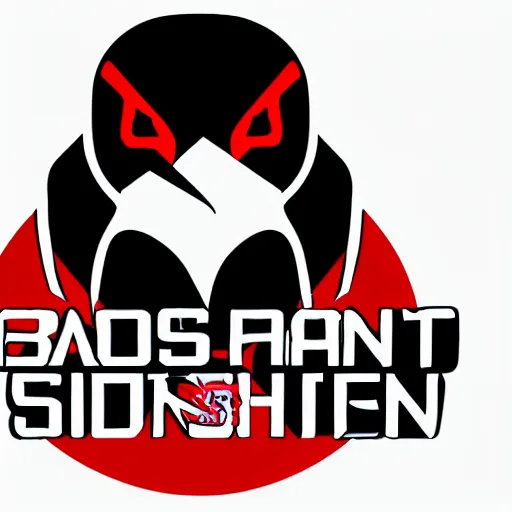 Prompt: logo of a raven with red lines inspired by infamous second son bad karma, perfect