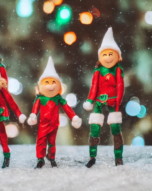 Image similar to high quality presentation photo of cute machine elves, photography 4k, f1.8 anamorphic, bokeh, 4k, Canon, Nikon