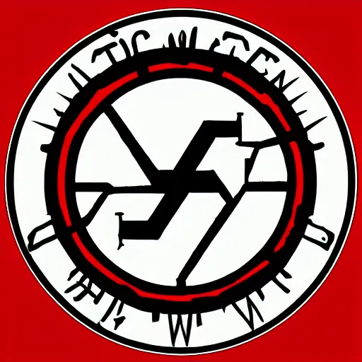 Image similar to scp. antimemetic. shipping logo. hell