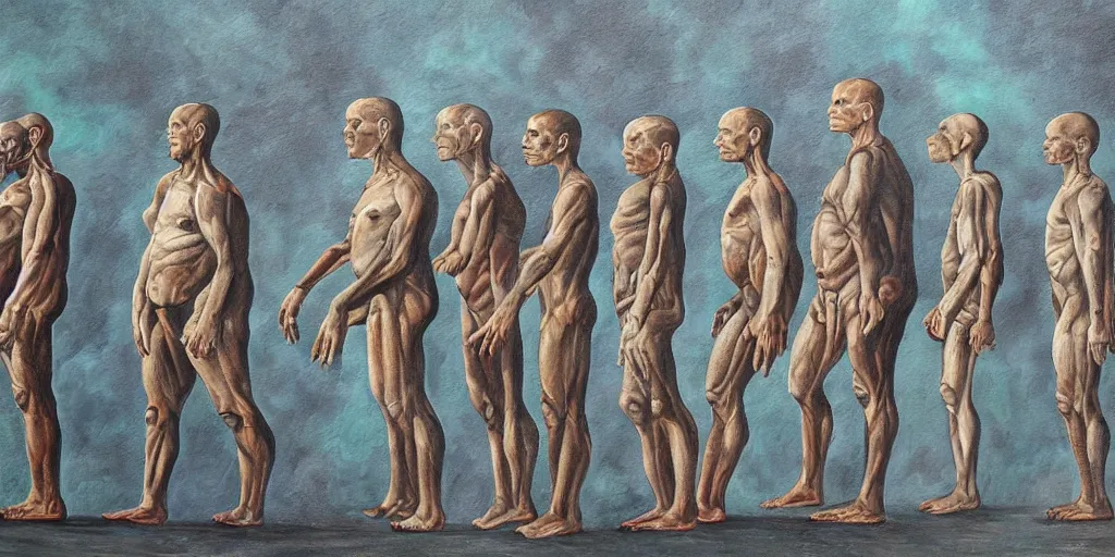 detailed painting of human evolution Stable Diffusion