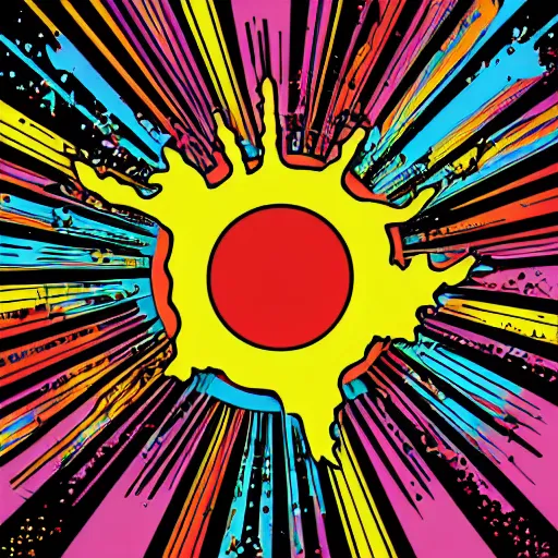 Image similar to 2 planet collapse particle fusion element macro cosmic art by butcher billy, sticker, colorful, illustration, highly detailed, simple, smooth and clean vector curves, no jagged lines, vector art, smooth andy warhol style