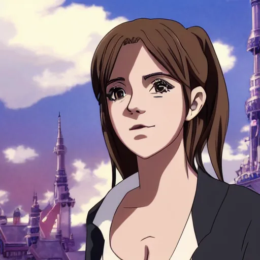 Prompt: emma Watson in anime 4k