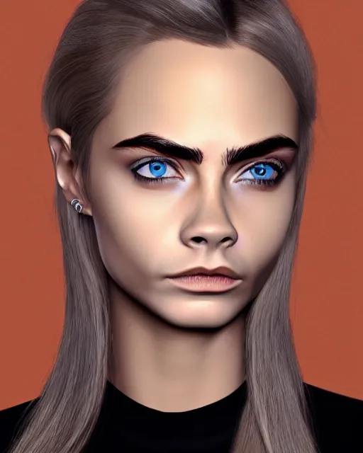 Prompt: highly detailed 3d render of cara delevingne cgsociety