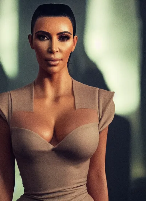 Image similar to film still of kim kardashian as Joi in Bladerunner 2049,