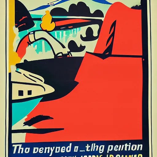 Image similar to A 1950s Singaporean propaganda poster