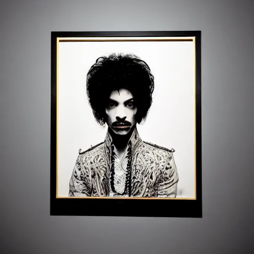 Prompt: weird portrait photo of prince, very detailed