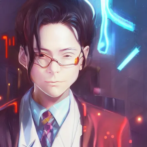 Prompt: An anime portrait of a cyberpunk doctor, by Stanley Artgerm Lau, WLOP, Rossdraws, James Jean, Andrei Riabovitchev, Marc Simonetti, and Sakimichan, tranding on artstation