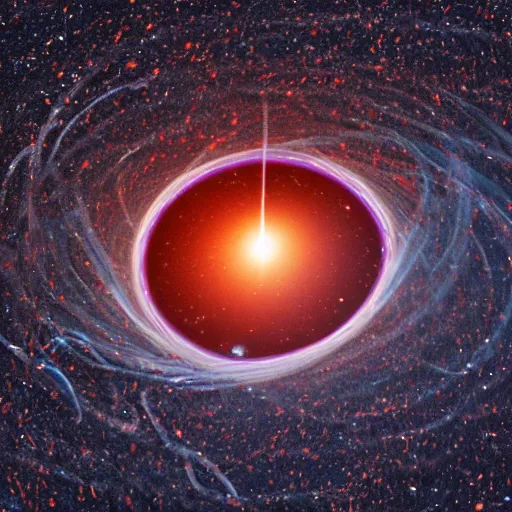 Image similar to space photography of a black hole consuming spaghetti noodles, spaghetti noodles accretion disc, spaghetti noodles in space, gravitational lens, 8 k resolution, by nasa