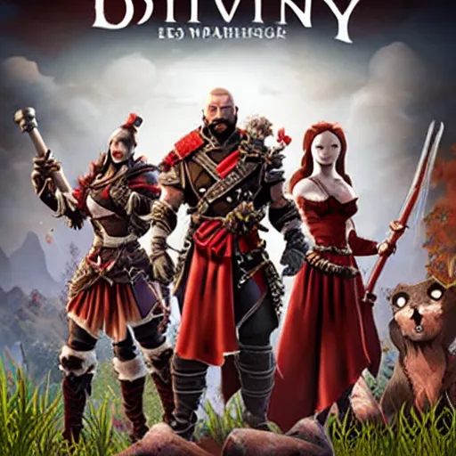 Prompt: divinity original sin 2 movie poster