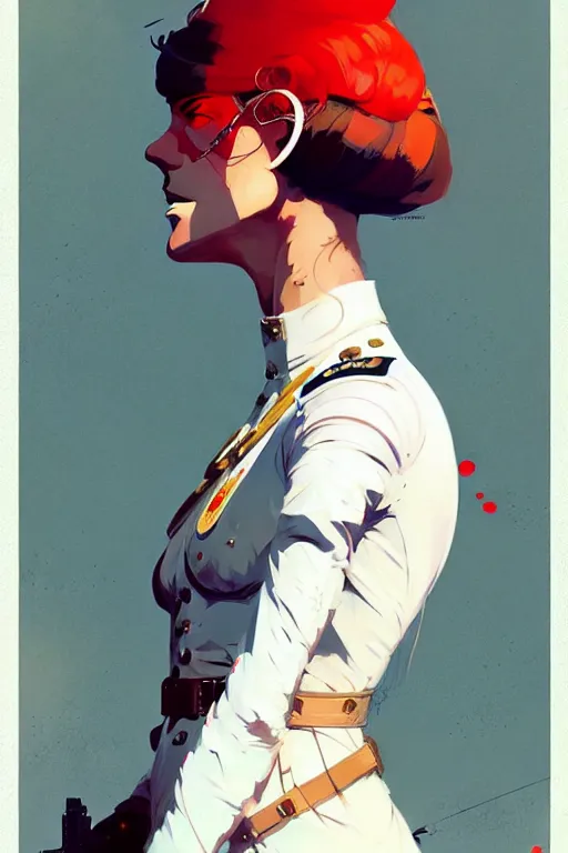 Image similar to a ultradetailed beautiful panting of a beautiful nordic woman in a world war 1 suit, by conrad roset, greg rutkowski and makoto shinkai, trending on artstation