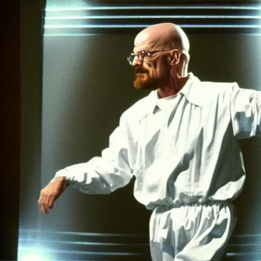 Image similar to A still of Walter White dancing on Soul Train