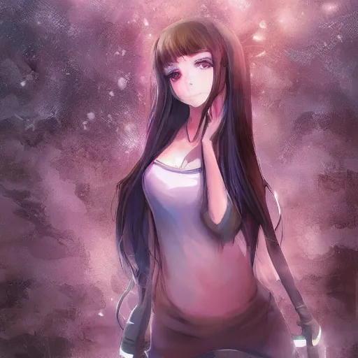 Image similar to beautiful anime woman in 3d style, wearing a tight sweater, perfect body, standing in the rain, high quality anime art, trending on artstation