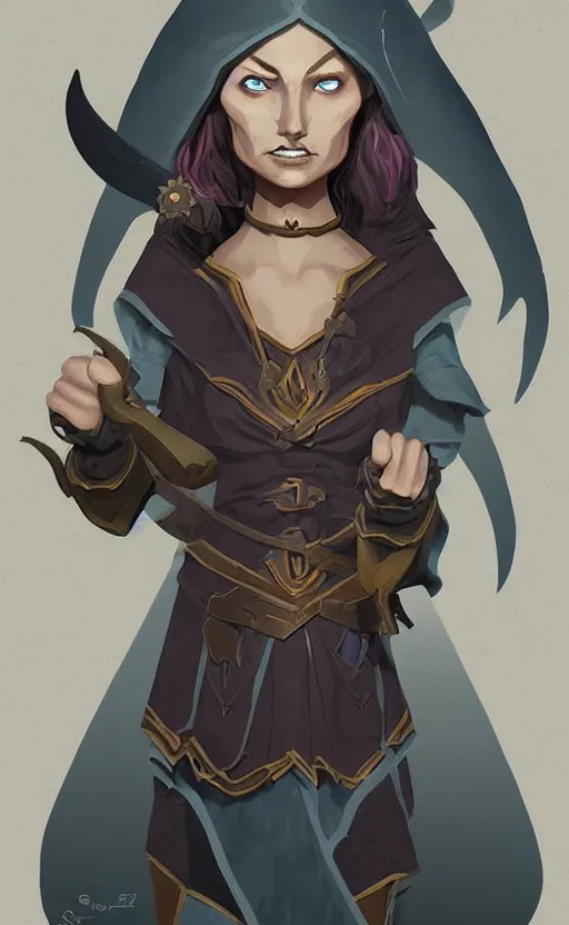 Image similar to powerful dark elve female young wizard, dungeons and dragons by simon kennedy, studio muti