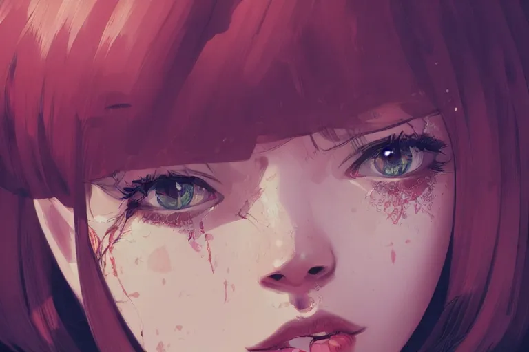Image similar to portrait of a gangster girl, cute face, intricate, highly detailed, digital painting, official media, concept art, rich vivid colors, ambient lighting, sharp focus, illustration, art by wlop and ilya kuvshinov and makoto shinkai