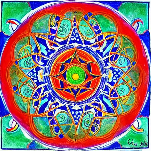 Image similar to “mandala painted by Carl Jung from the red book”