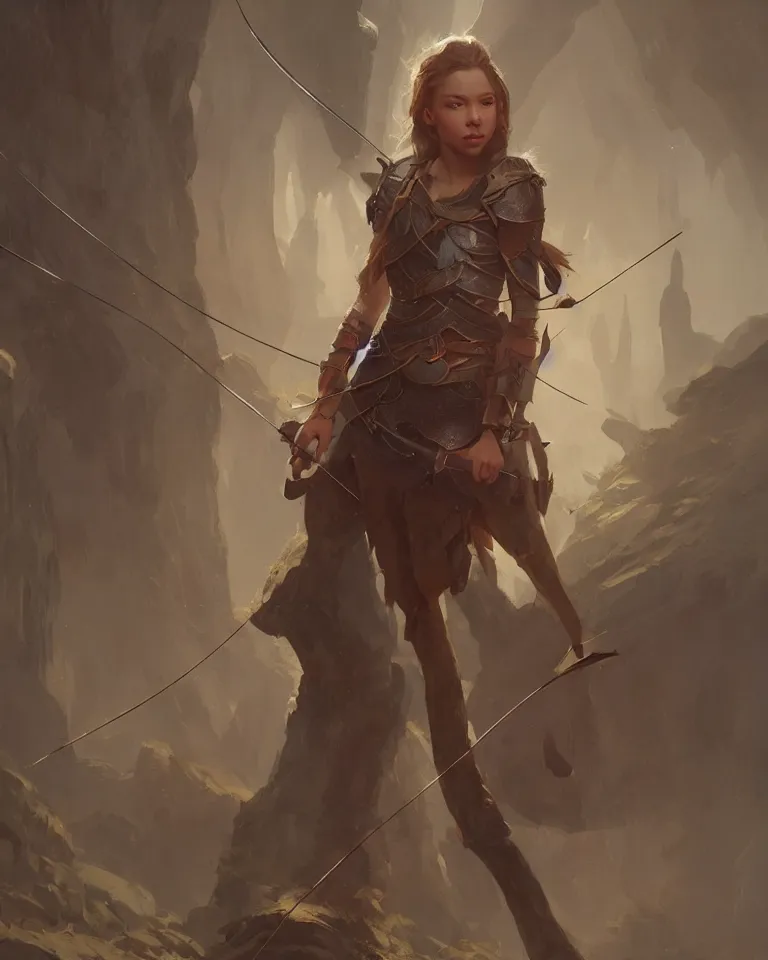 Image similar to portrait of sydney sweeney as a fantasy archer, greg rutkowski, artstation, 4 k, matte painting, concept art