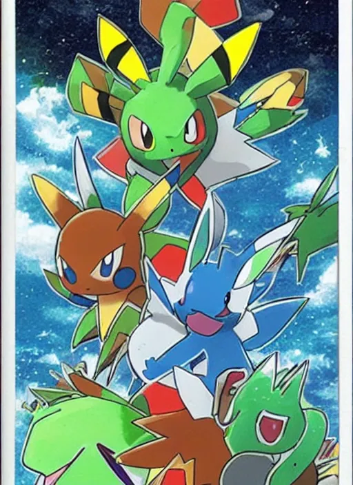 Prompt: a single pokemon card art from the year 6 0 0 award winning art