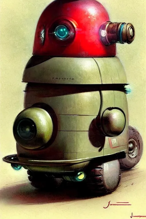 Image similar to ( ( ( ( ( 1 9 5 0 s retro future android robot fat robot mouse wagon. muted colors., ) ) ) ) ) by jean - baptiste monge,!!!!!!!!!!!!!!!!!!!!!!!!! red