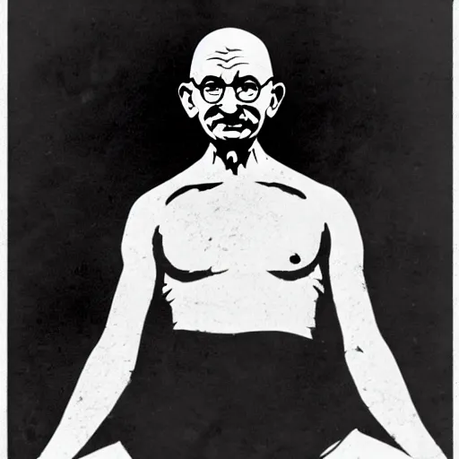 Image similar to gandhi going super saiyan level 4