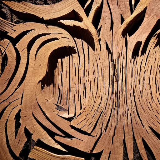 Image similar to a wood masterpiece symbolizing growth