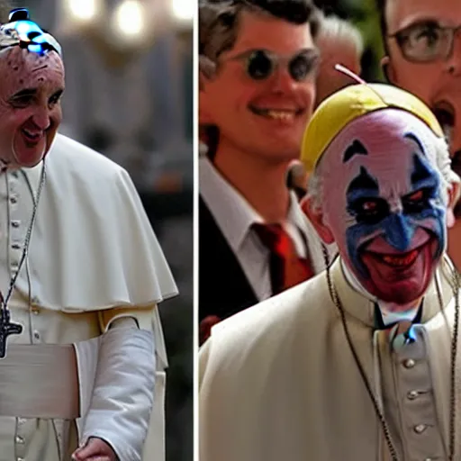 Image similar to the pope as the joker