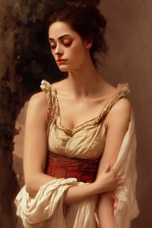 Image similar to courtesan kaya scodelario, traditional corsican, intricate, highly detailed, artstation, illustration, jurgens, rutkowski, bouguereau