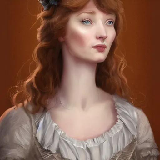 Image similar to eleanor tomlinson posing in victorian garb, highly detailed, digital painting, artstation, concept art, smooth, sharp focus, illustration