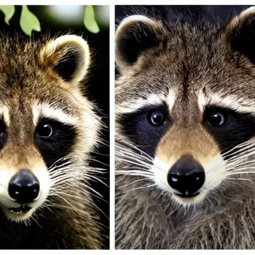 Image similar to half raccoon, half lion