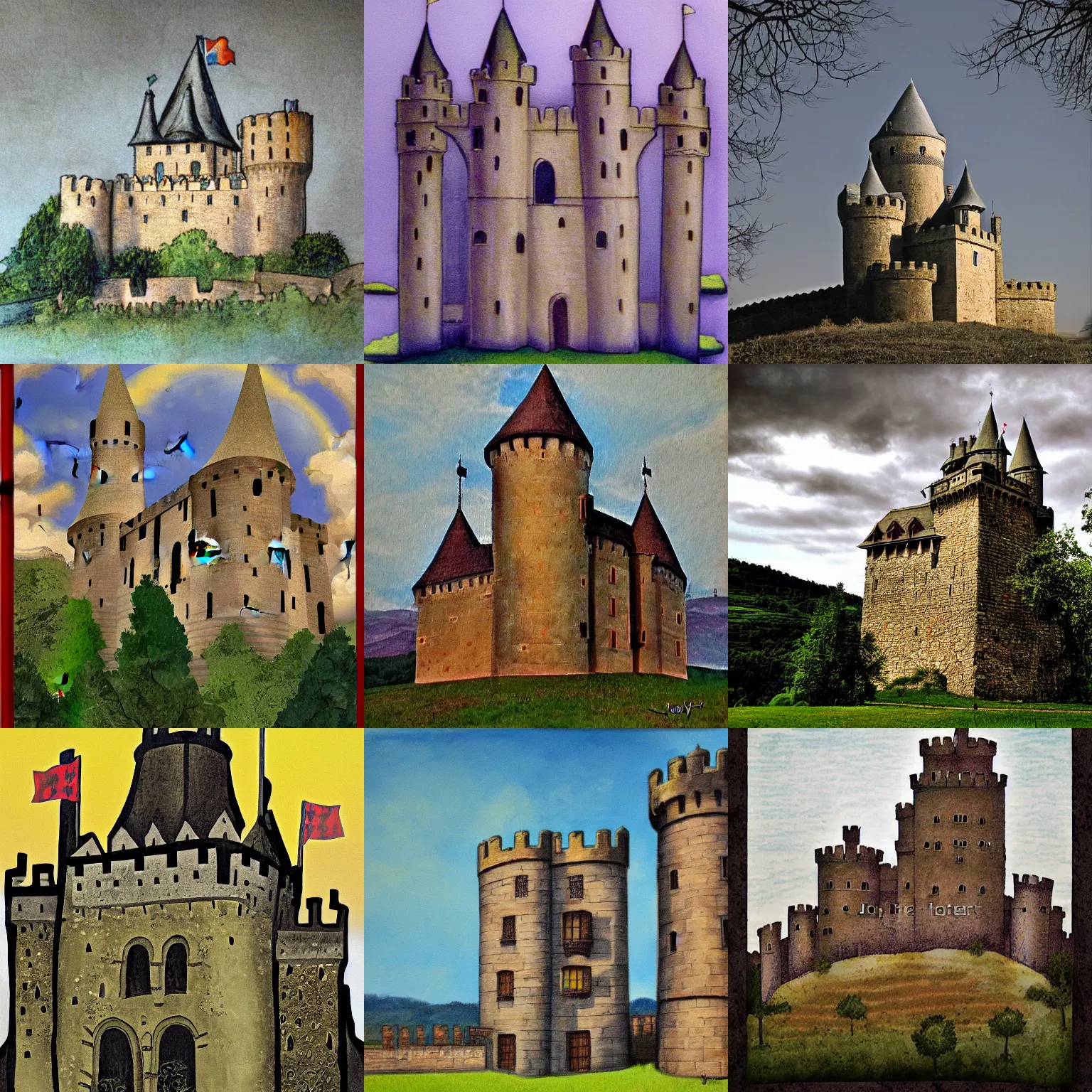 Prompt: medieval castle, by joy hester