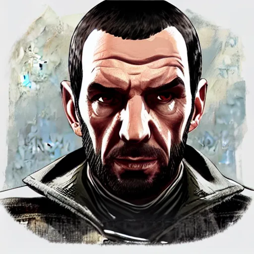 Image similar to Niko Bellic in red dead redemption 2 4K quality