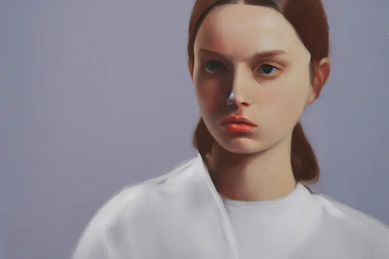 Image similar to young nun fashion model portrait artwork by tim eitel