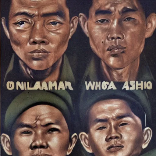 Image similar to indonesian national revolution 1 9 4 5, perfect faces