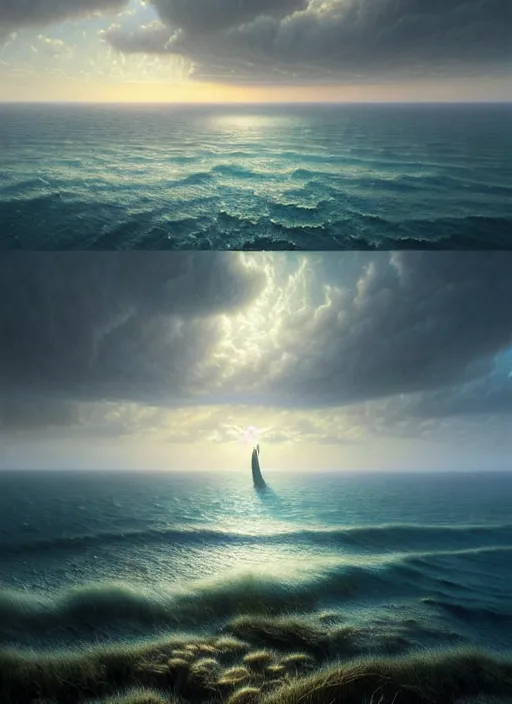 Prompt: A hyper-detailed 3d render like a Oil painting of the Grassland’s dream of the Ocean, surrealism!!!!! surreal concept art, lifelike, photorealistic, digital painting, aesthetic, smooth, sharp focus, Artstation HD, by Greg Rutkowski, Chris Tulloch McCabe, Valentina Remenar and Asher Duran,